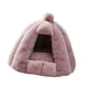 thumbnail image 5 of Cama cálida para perros, semicerrada, lavable, suave, tienda de campaña para perros pequeños y medianos rosa, 5 of 7
