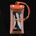 thumbnail image 1 of Bolsa impermeable para teléfono móvil, ligera, multifuncional con cordón para Rafting Naranja, 1 of 8