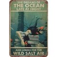 thumbnail image 1 of Placa Metal Vintage para Niña Pintura Hierro Rectangular Arte Pared Del 20x30cm, 1 of 9