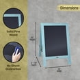 thumbnail image 4 of HBCY Creations Vintage Robin Blue Wooden A-Frame Chalkboard / Sidewalk Chalkboard Sign / Large 30" x 20" Sturdy Sandwich Board / A Frame Restaurant Message Board, 4 of 7