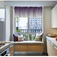thumbnail image 3 of Curtain Valance for Windows Purple and Grey Ombre Rod Pocket Valance Window Treatments 1 Panel Gradient Gradual Color Short Curtains for Kitchen Windows Bathroom Bedroom 54x18 inch, 3 of 6