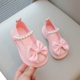 thumbnail image 5 of Owordtank Girls Mary Jane Shoes with Pearls Bow Flower Girl Shoes Toddler Dress Shoes for School Party Wedding Shoes, 5 of 8