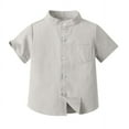 thumbnail image 3 of Birdeem Blouse à Col Montant pour Garçons, Manches Courtes, Imprimé Mignon, Printemps et Été, 3 of 8