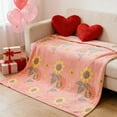 thumbnail image 3 of NIUBWJL Valentine's Day Throw Blanket for Bed,39.37 x 51.18 in, Red and White Hearts Romantic Romance Holiday Cute Modern Graffiti for Lovers Couples Soft Cozy Flannel Blankets for Sofa Couch Chair, 3 of 6
