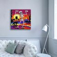 thumbnail image 5 of Epic Graffiti 'Skeleton Dance' by Howie Green, Canvas Wall Art, 37"x37", 5 of 8
