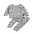 thumbnail image 1 of MesaSe 2Pcs Clothes Floral Print  Collar  Long Sleeve Tops Long Pants Infant Set, 1 of 6