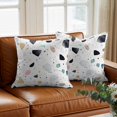 thumbnail image 3 of Fragments Puzzles Art Throw Pillow Cover Colorful Dot Art Cotton Linen Cushion Cover Throw Pillow Case with Invisible Zipper for Couch Sofa Bed Chair Car 16x16 Inch, 3 of 14