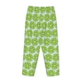 thumbnail image 5 of Naloa Green Lemon Slices Print Women’s Ultra-Soft Comfy Pajama Lounge Pants with Pockets & Drawstring, 5 of 8