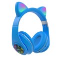thumbnail image 2 of Seitruly Auriculares con orejas de gato con micrófono Bluetooth 5,0, auriculares inalámbricos con cancelación de ruido RGB, Gamer, adultos, niños y Cables de audio/vídeo No.06, 2 of 8