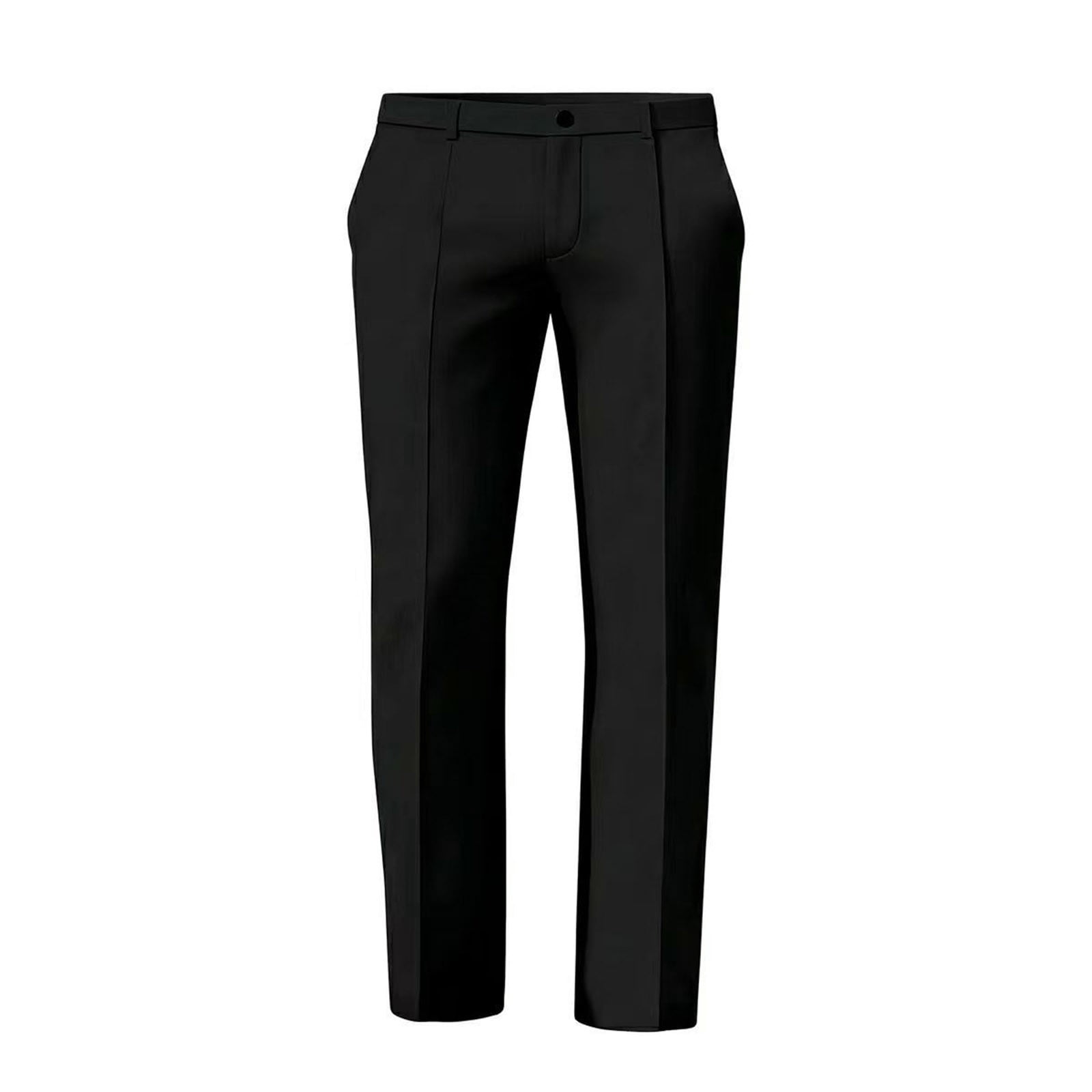 ZVNAΖH Men's Slim Fit Dress Pants Pleat Front Formal Pants High