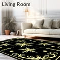 thumbnail image 2 of ODIKA 8'x10' Machine Washable Non-Slip Area Rug, Festive Base Covering With Dazzling Crystal Like Adornments High Traffic Rug, Black, 628012, 2 of 7