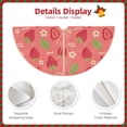 thumbnail image 3 of Sikiie Strawberry Floral Nativity Christmas Tree Skirt, Jesus Christian Winter Holiday Tree Mat Decoration(30-48IN)48", 3 of 6