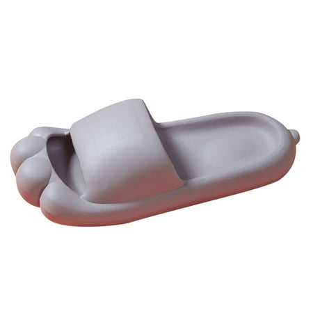 

Cathalem Men Slippers Fashion Cute Cat Indoor And Outdoor Comfortable Flat Non Slip Grey 41