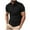 Black, variant on Mens Knit Polo Shirts Short Sleeve Textured Casual lapel Neck Golf T Shirts