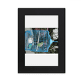 thumbnail image 1 of Parrot Marco de Fotos de escritorio imagen Arte Negro Pintura 5x7 pulgadas, 1 of 4