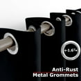 thumbnail image 2 of Ample Decor 1 Panel 46 x 63 inch 100% Polyester Blackout Curtains, Noise Reducing - Black, 2 of 6