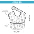 thumbnail image 4 of Hirioo Snowflake Minimalist for Baby Waterproof Pocket Bib Adjustable Closed for Babies Toddlers with Large Pocket 6-24Months, 4 of 8