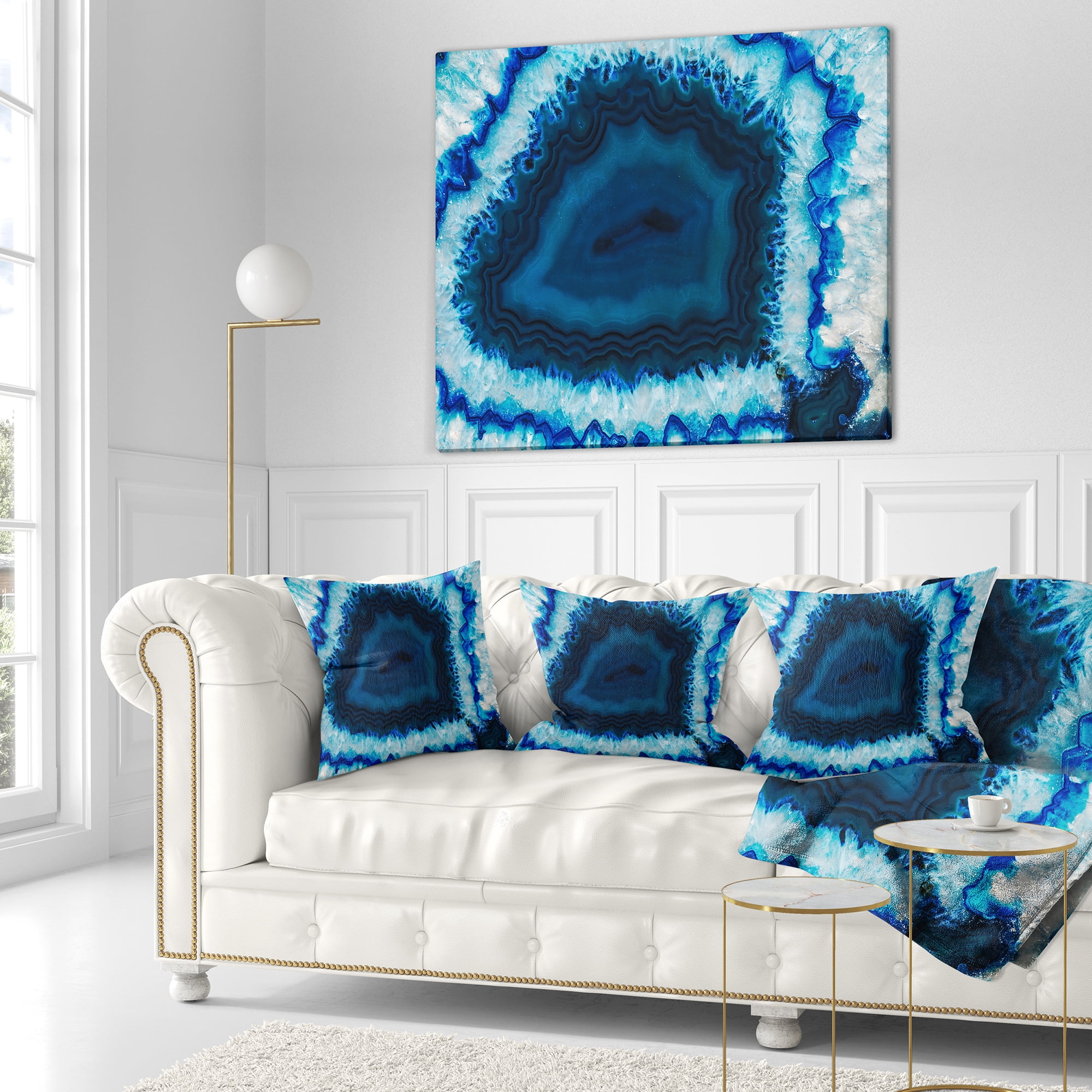 Designart Brazilian Thunder Egg - Abstract Throw Pillow - 18x18