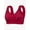 Wine, variant on Front Closure Bras for Women Lightweight Floral Print Wide Strap Wireless Bralettes Everyday Bra for Older Women