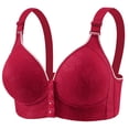 thumbnail image 1 of asddcavvf Bras for Women Women's Solid Color Lace Pattern Front Buckle Non Underwire Tank Top Bra, 1 of 8