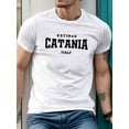 thumbnail image 1 of Men'S Casual Crew Neck T-Shirt, Knit Fabric, Slight Stretch, Regular Fit, Geometric Italy Catania Print, Short Sleeve Summer Tee, 1 of 4