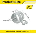 thumbnail image 2 of 12Pcs Spring Band Type Action Fuel/Silicone Vacuum Hose Pipe Clamp, 18mm Low-Pressure Air Spring Hose Clip Clamp for Automotive Oil Pipe Water Pipe, Silver, 2 of 6