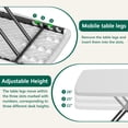 thumbnail image 6 of HOUSNIFLEX Adjustable Height Folding TV Tray Table, Tool-Free Snap-On Setup, Portable Folding Table for Living Room, Camping & Small Spaces, White, 6 of 9