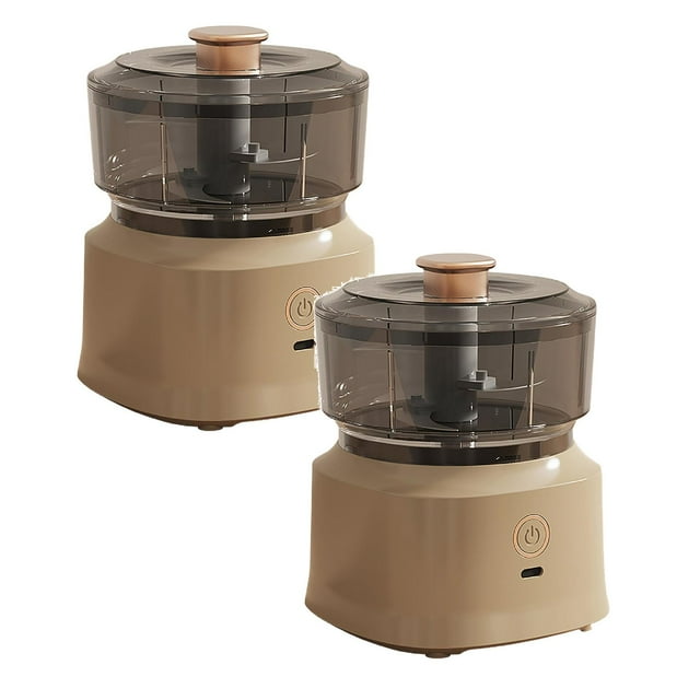Leojiow 2Pcs Food Processors Chopper With Meat Grinder & Veggie Chopper Mini Food Processor With Bi Powerful Copper Motor Garlic Chopper Meat Grinder One Size Coffee