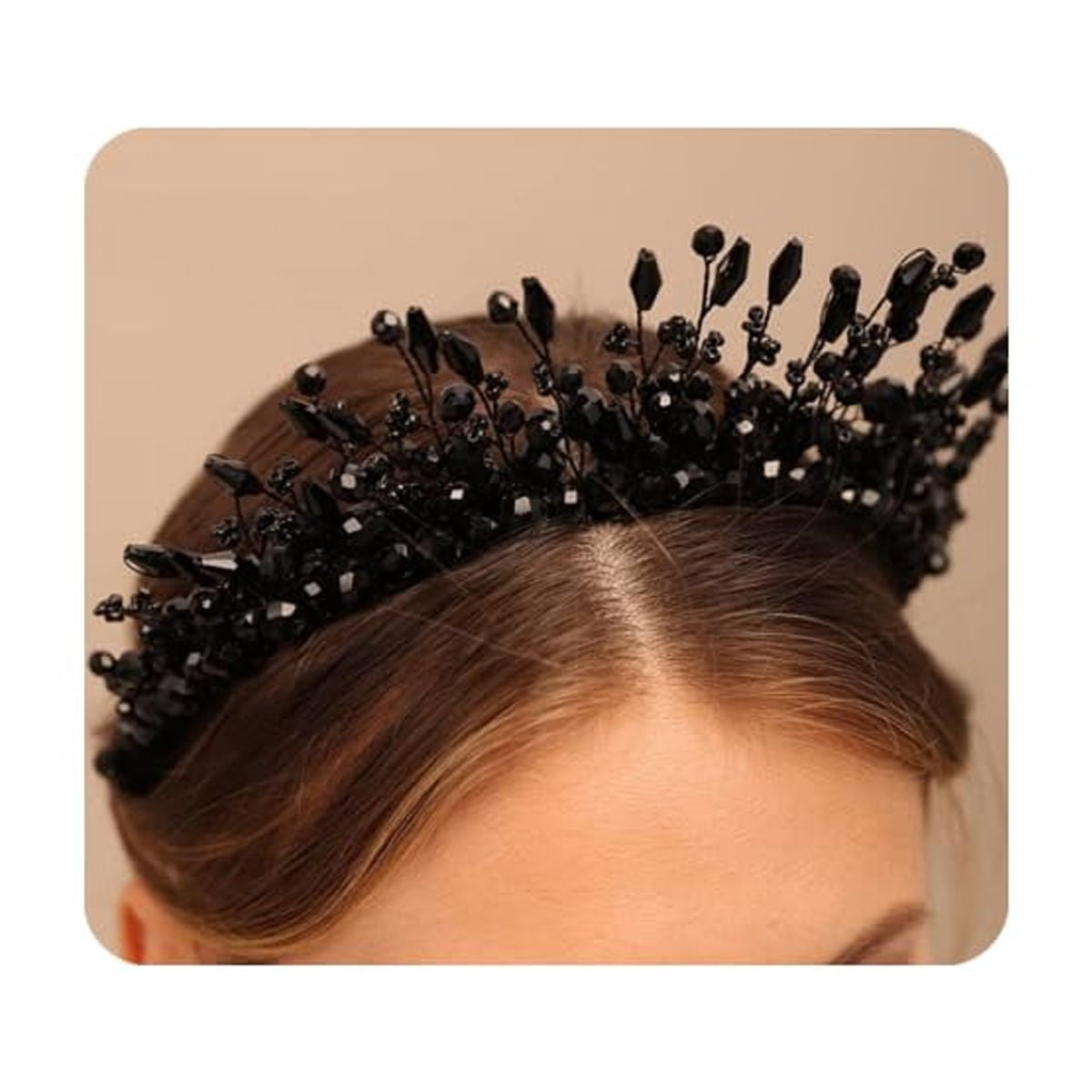 YERTTER Vintage Wedding Pearl Beads Crystal Tiara Hair Crown 