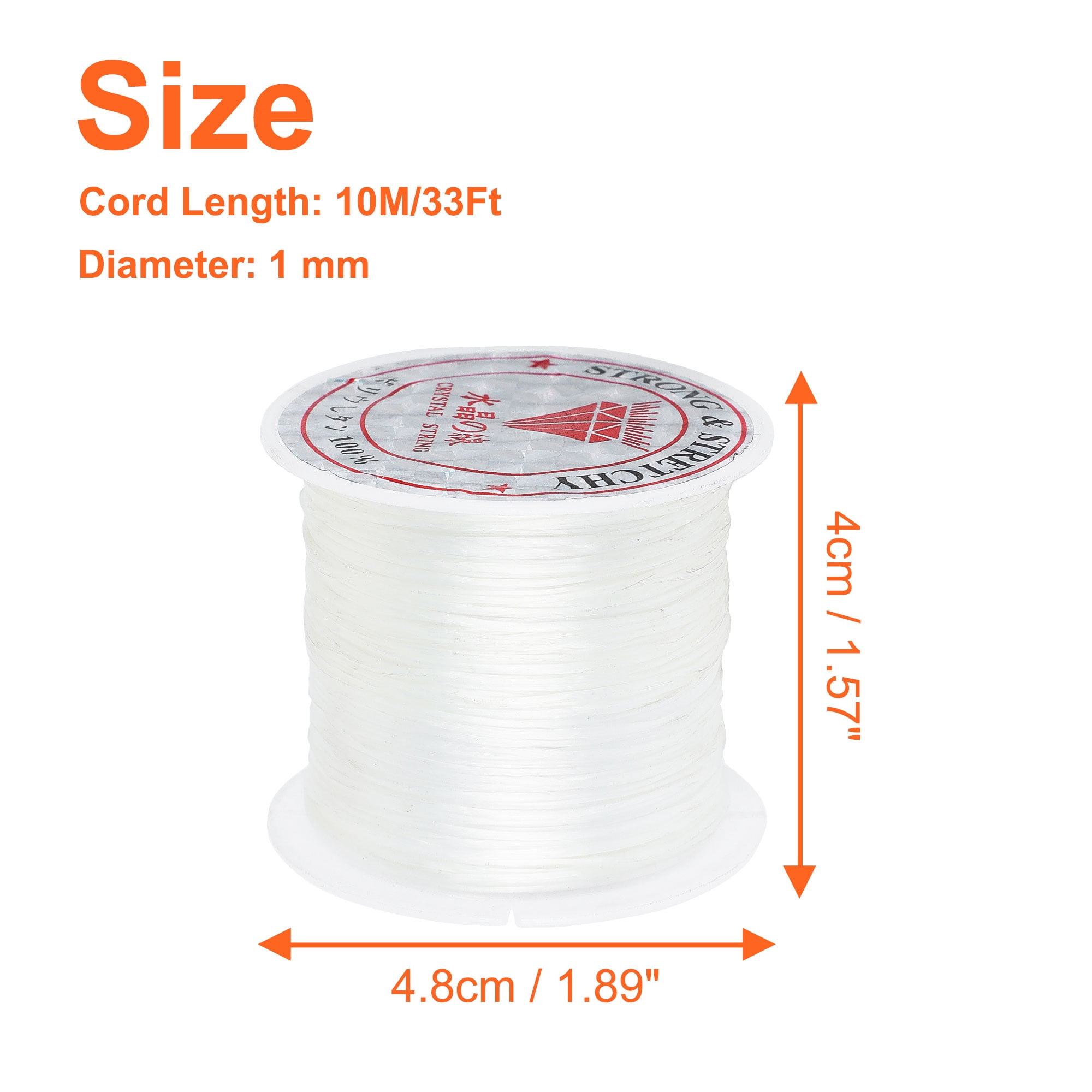 Unique Bargains Jewelry Bracelet Stretchy Elastic Thread Beading String Cord White 10 M