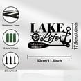 thumbnail image 3 of Metal Lake Life with Anchor Wall Art Decor Lake House Cabin Metal Wall Art Hanging Decor Signs Life is Better Accent Wall Sculpture Statues, 3 of 8