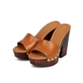 thumbnail image 5 of Mark Maddux DI32 Women Leatherette Peep Toe Studded Block Heel Platform Slide, 5 of 5