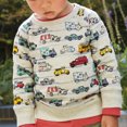thumbnail image 5 of HWJAD Boy's Lightweight Sweatshirt Toddler Boys Cotton Long Sleeve Pullover Tops Kids Fall Winter Crewneck Shirt-Traffic Vehicle, 5 of 8