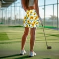 thumbnail image 4 of Garronmavis Women's Tennis Skort High Waisted Mini Skirt Skort Inner Shorts Running Tennis Golf Workout Sports Womens Floral Golf Mini Skirt, Sunflowers, Size XS, 4 of 7