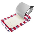 thumbnail image 2 of Square 2Pack PU Leather Stars Stripes USA Flag Cruise Luggage Tag with Privacy Cover and Name ID Tag for Travel Handbags Backpacks Luggage Tags, 2 of 6