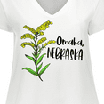 thumbnail image 4 of Inktastic Omaha, Nebraska Goldenrod Flower Women's Plus Size V-Neck T-Shirt, 4 of 5