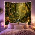 thumbnail image 2 of Lit Candle Forest with Festive Gentle Stream Flows, Cozy Farmhouse for Farmhouse Decor Lovers, Aesthetic Wall Decor, Christmas Gift, Tapestry Wall Hanging for Dorm and Living Room, 2 of 7