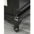 thumbnail image 6 of BOUQUETYZ Farmhouse Arched Display Cabinet with Glass Doors - 72" Tall 6-Tier Wooden Bookcase, French Country Curio Cabinet with Adjustable Shelves for Living Room (Distressed Black), 6 of 6