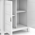 thumbnail image 5 of Burlington 30 inch Wide Solid Wood Transitional Low Storage Cabinet in White, 5 of 13