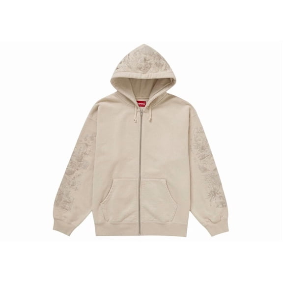 Supreme Men's AOI Zip Up Hooded Sweatshirt Natural, from StockX