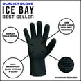thumbnail image 3 of Glacier Glove Ice Bay Unisex Waterproof 2MM Fleece Lined Techline Neoprene Fishing Gloves, Black S, 3 of 10