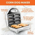 thumbnail image 2 of MasterChef Corn Dog Maker-Electric Nonstick Kitchen Baker, Hot Dogs on Stick, Cheese Mozzarella Sticks, Cake Pops, BBQ -Recipes +50 Skewers, Gift, 2 of 5