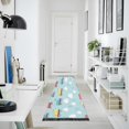 thumbnail image 4 of Yayeee Runner Rug for Bedroom 2'x6' Machine Washable Hallway Non Slip Mat, Blue Trains Pattern, 4 of 8