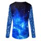 thumbnail image 3 of Gibobby Camisas Para Mujer Elegantes Camiseta de manga larga con cuello en V y estampado a la moda para mujer（Azul， XL), 3 of 5