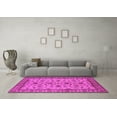 thumbnail image 3 of Ahgly Company Indoor Square Oriental Pink Industrial Area Rugs, 3' Square, 3 of 4