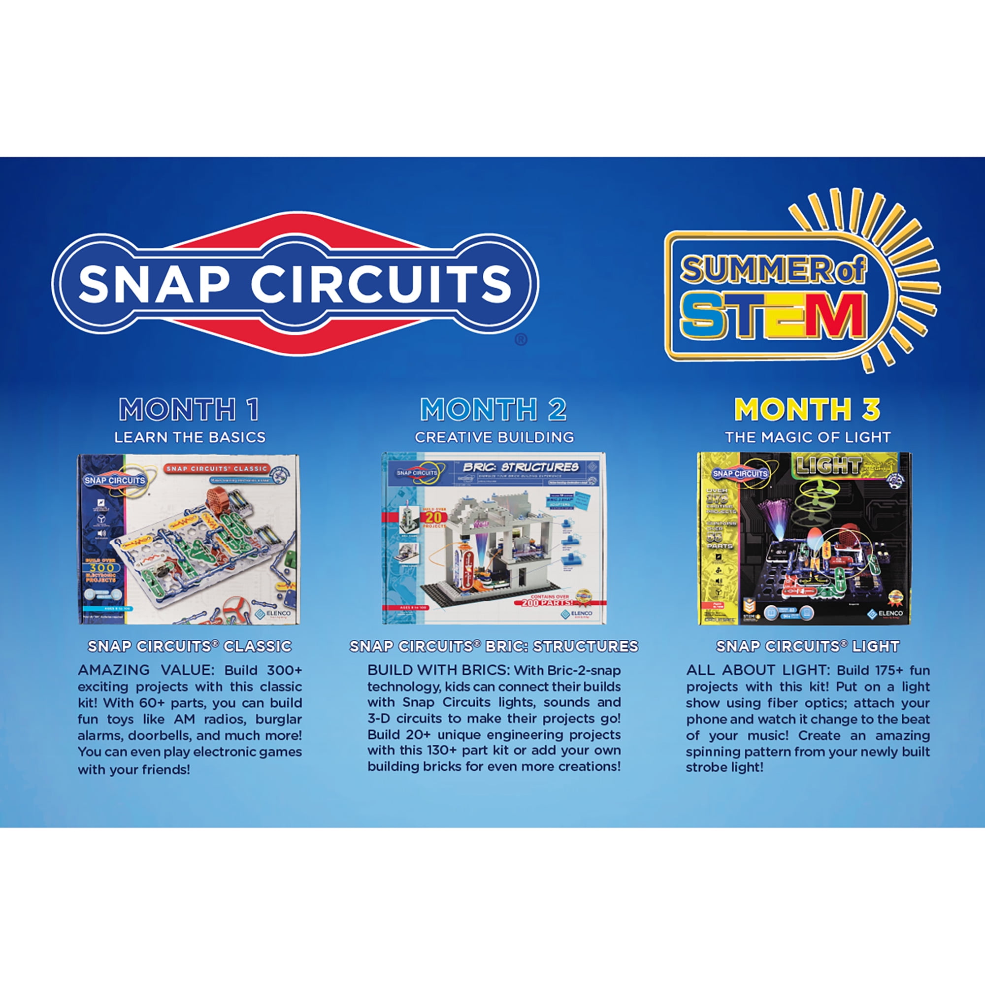 Snap Circuits Summer of STEM: Activity Pack offers three months of learning, creativity and play with award winning Snap Circuits