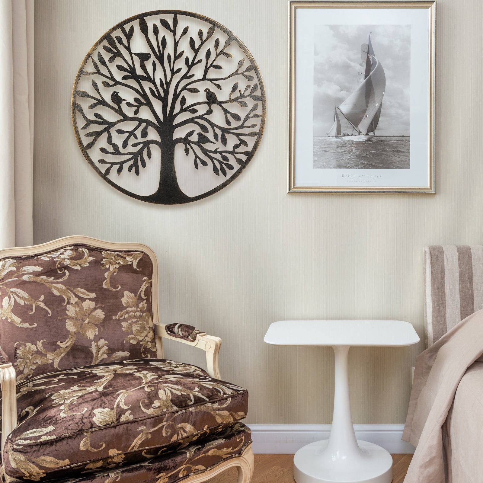Metal Wall Art - Tree of Life - Family Tree Metal Wall Decor Home Office Decoration Bedroom Living Room Décor