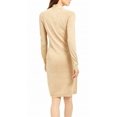 thumbnail image 2 of MICHAEL KORS Womens Beige Long Sleeve Above The Knee Sheath Party Dress XS, 2 of 3