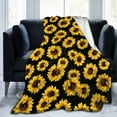 thumbnail image 4 of Fall Throw Blanket Sunflower Soft Microfiber Lightweight Cozy Warm Blankets & Throws for Couch Bedroom Living Room, 4 of 6