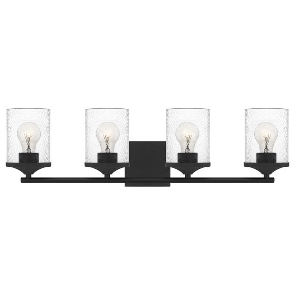 Quoizel ABR8628MBK Abner 28" Bath Vanity Light, 4x100W Wall Light Fixture